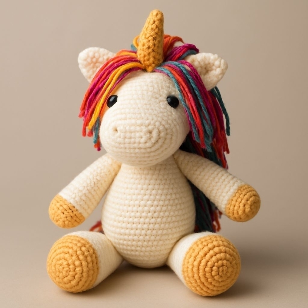 Handmade Crochet Unicorn Plushie